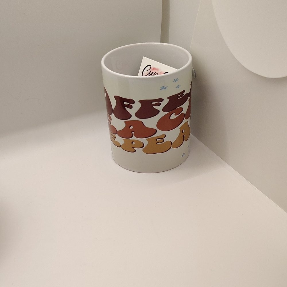 Retro Coffee 11oz Mug with Groovy Text